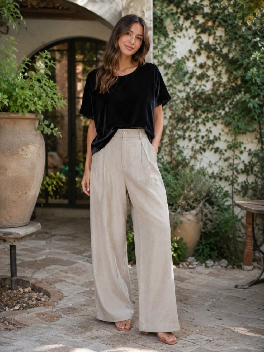Madewell Black Velvet Tulip Hem Shirt G8192